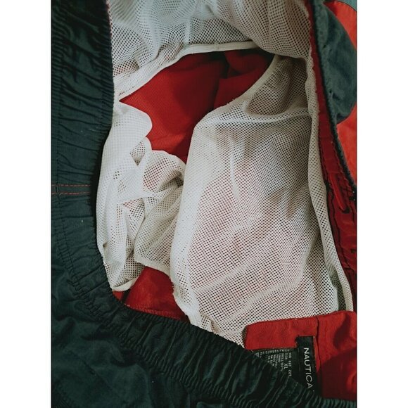 Nautica Men's XL Swim Trunks Colorblock 8" Inseam Elastic/Drawstring Waist - Picture 4 of 7